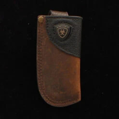 Ariat Black & Brown Rubber Ariat Leather Knife Sheath