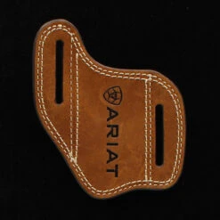 Ariat Medium Brown Double Contrast Stitching Knife Sheath Sleeve
