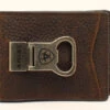 Ariat Bifold Money Clip Style Mens Wallet, Brown