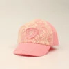 Ariat Infant Girls Pink With Lace Overlay Ball Cap