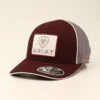 Ariat Mens Burgundy & Grey Snapback Cap