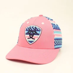 Ariat Girls Youth Pink Multi Color Ball Cap