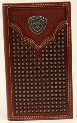 Ariat Mens Basket Weave Rodeo Wallet