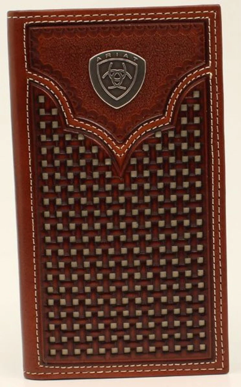 Ariat Mens Basket Weave Rodeo Wallet 1 Ariat Mens Basket Weave Rodeo Wallet