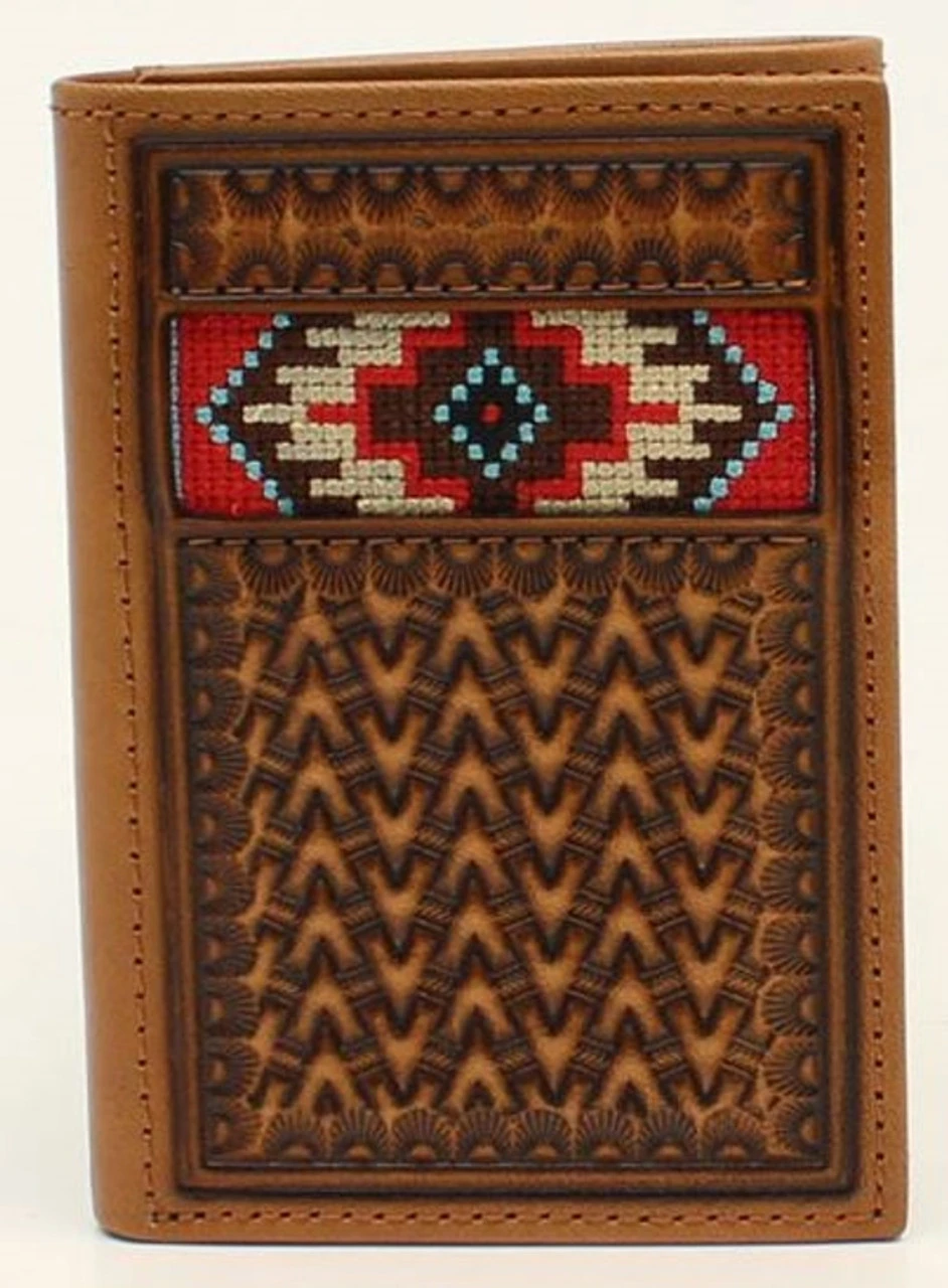 Ariat Mens Aztec TriFold Wallet 2 Ariat Mens Aztec TriFold Wallet - Image 2