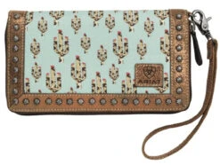Ariat Turquoise With Cacti Cruiser Matcher Clutch