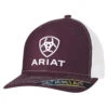 Ariat Mens R112 Burgundy Embroidered Ariat Logo Cap