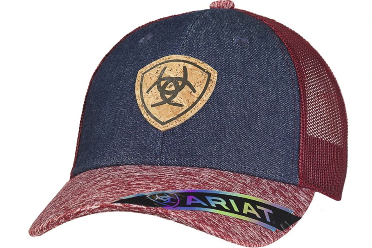 Ariat Womens Navy Denim & Red Heather Ball Cap 1 Ariat Womens Navy Denim & Red Heather Ball Cap