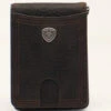 Ariat Mens Rowdy Brown BiFold Money Clip