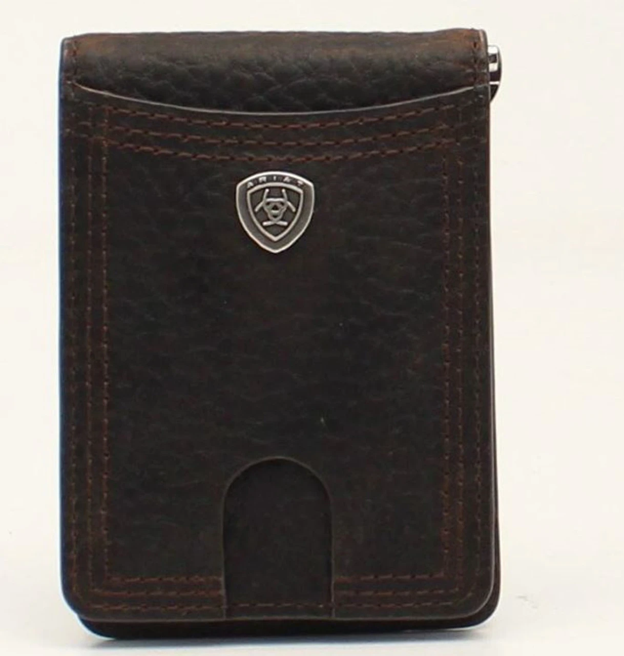 Ariat Mens Rowdy Brown BiFold Money Clip 1 Ariat Mens Rowdy Brown BiFold Money Clip