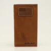 Ariat Mens Medium Brown American Flag Rodeo Wallet