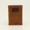 Ariat Mens Medium Brown American Flag Tri-Fold Wallet