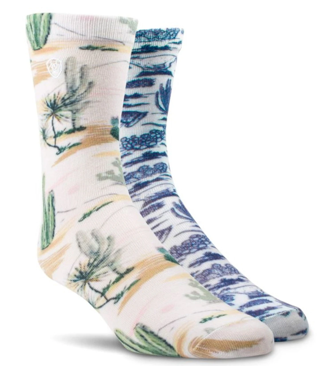 Ariat Womens Arid Landscape Crew Sock - 2 Pair 1 Ariat Womens Arid Landscape Crew Sock - 2 Pair