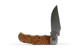 Ariat Zig Zag Decorative Scales Wood Handle Folding Knife