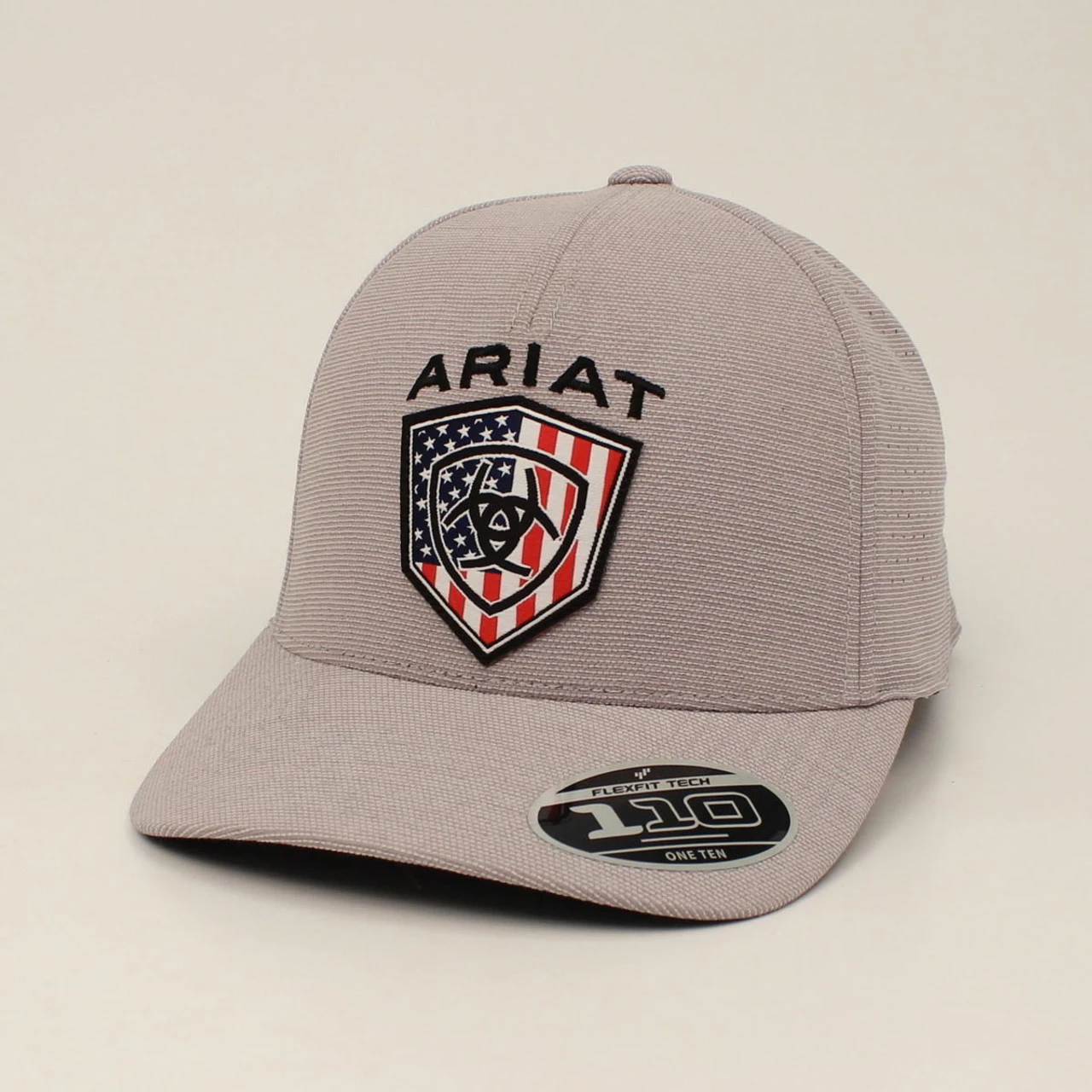 Ariat Mens Grey FlexFit 110 Cap 1 Ariat Mens Grey FlexFit 110 Cap