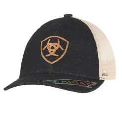 Ariat Mens Black Cork Cutout Ariat Shield Cap