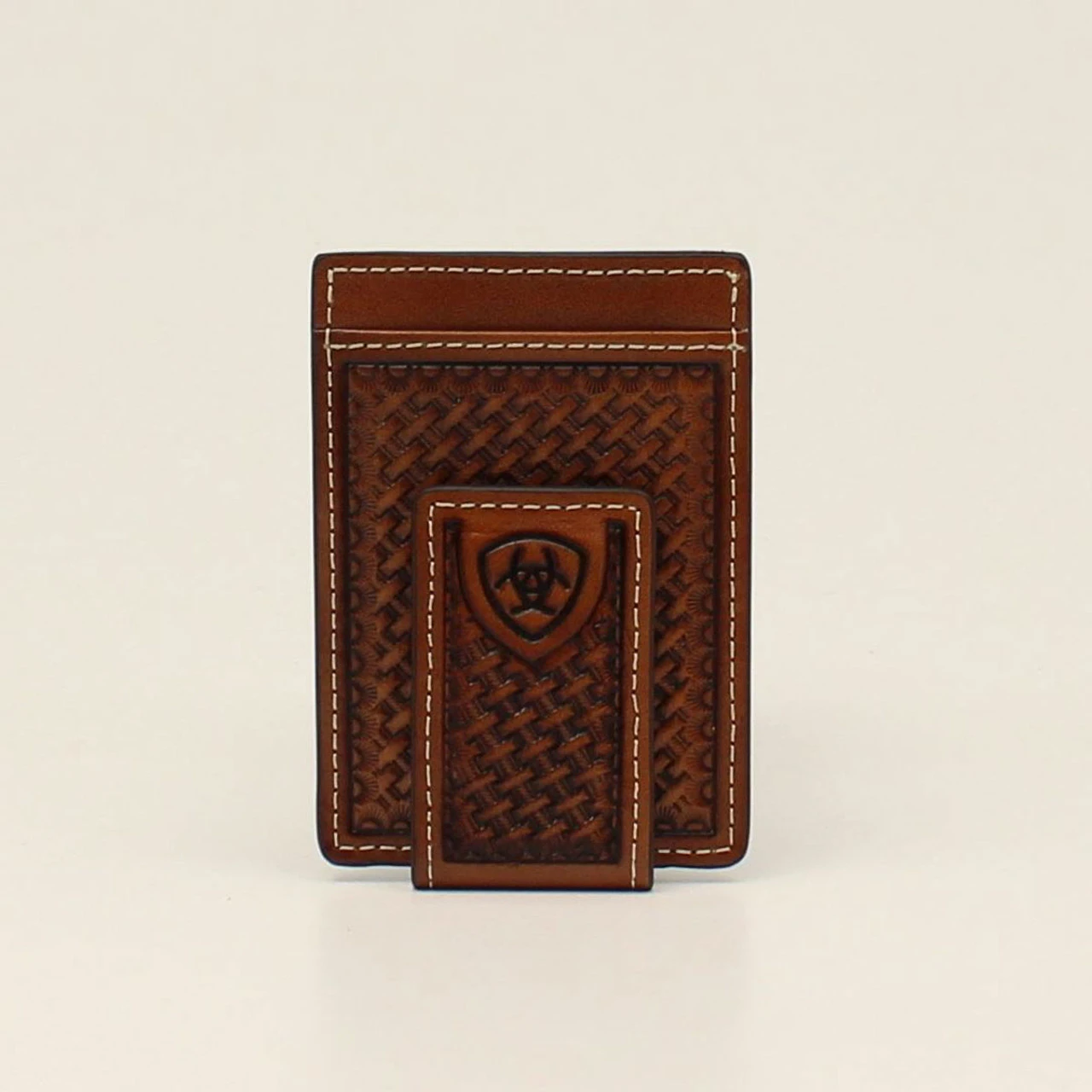 Ariat Mens Basketweave Embossed Money Clip 1 Ariat Mens Basketweave Embossed Money Clip