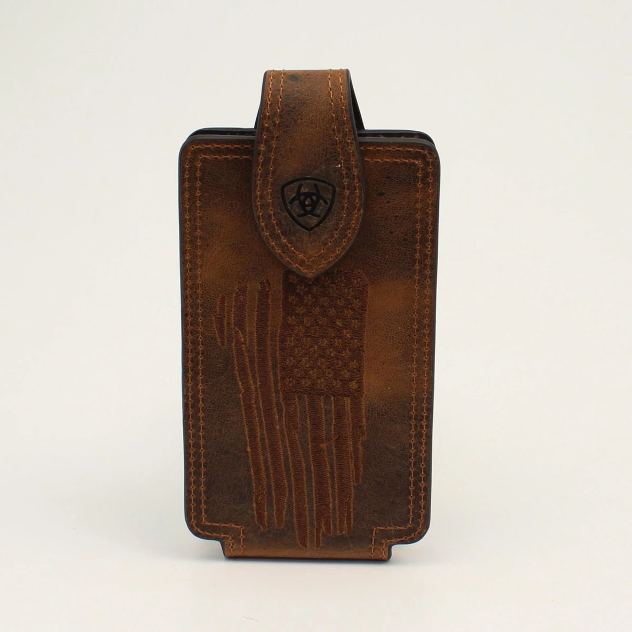 Ariat Leather Distressed USA Flag Design Cell Case 1 Ariat Leather Distressed USA Flag Design Cell Case