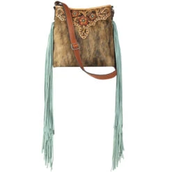 Ariat Lorelei Collection Turquoise Fringe Crossbody Purse
