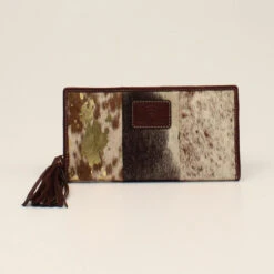 Ariat Savannah Collection Brown Calf Hair Clutch Wallet