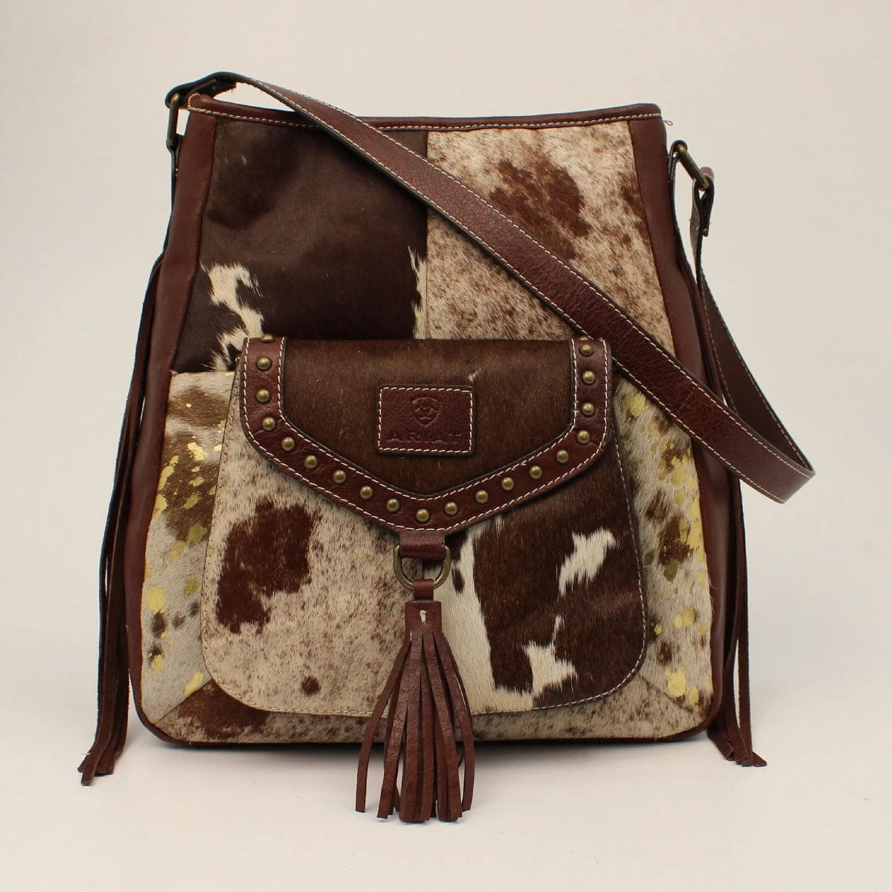 Ariat Savannah Collection Brown Calf Hair Shoulder Bag 1 Ariat Savannah Collection Brown Calf Hair Shoulder Bag