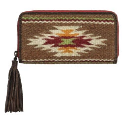 Ariat Sheridan Collection Brown Southwestern Clutch Wallet
