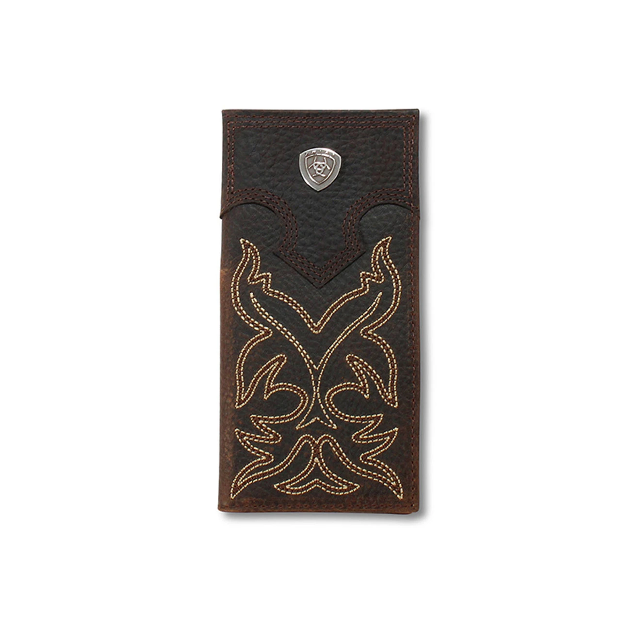 Ariat Men's Medium Brown Rodeo Stitch Wallet 3 Ariat Men's Medium Brown Rodeo Stitch Wallet - Image 3