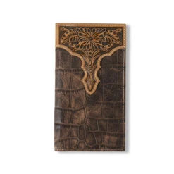 Ariat Womens Brown Rodeo Wallet With Floral Embossing