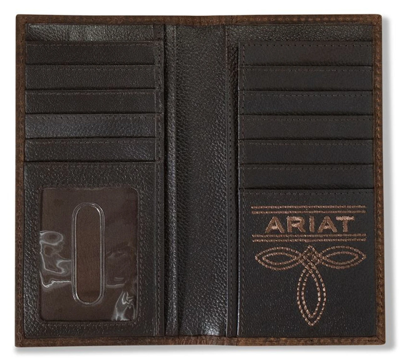 Ariat Men's Brown Bull Hide Leather Rodeo Wallet 2 Ariat Men's Brown Bull Hide Leather Rodeo Wallet - Image 2