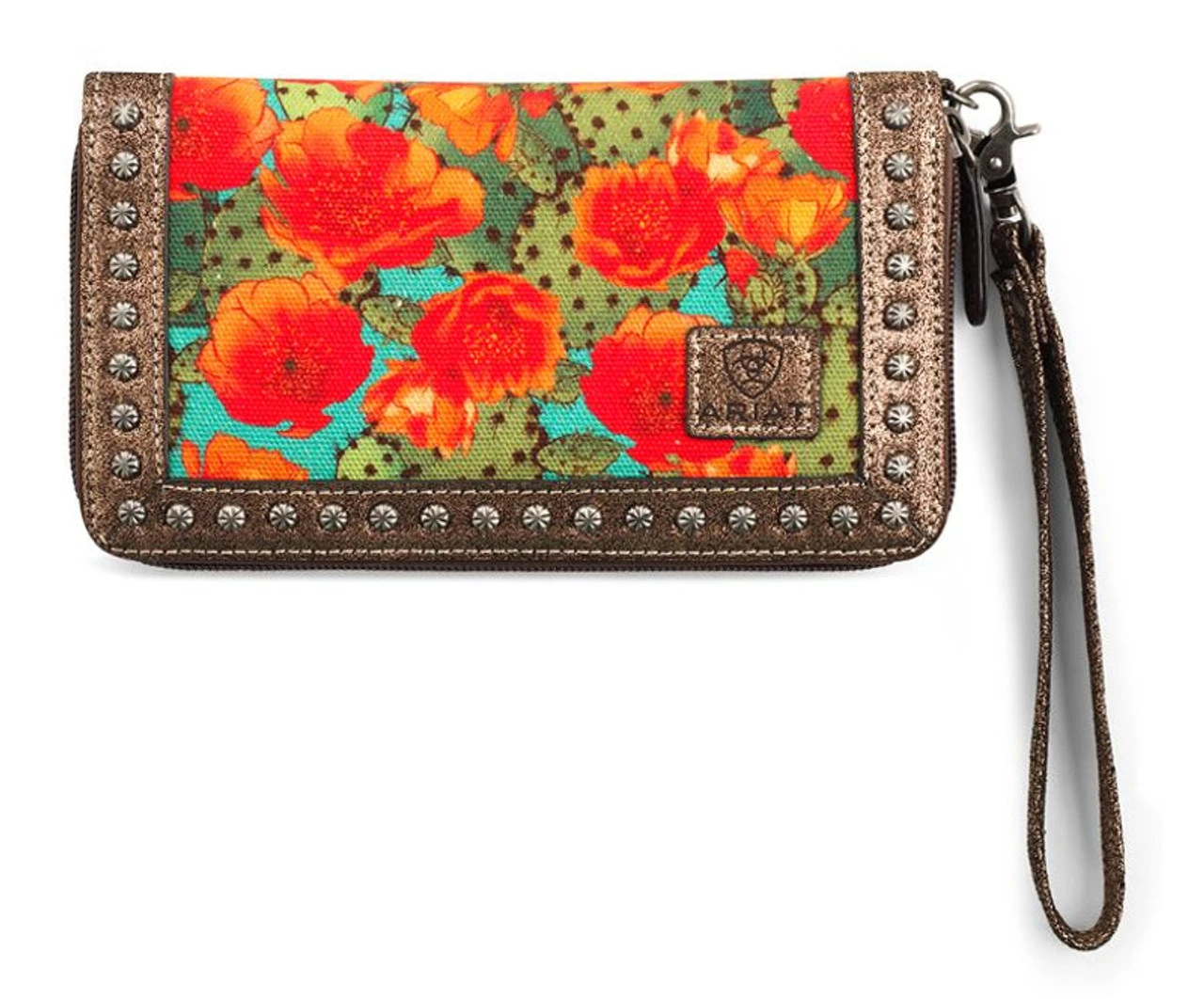 Ariat Women's Multi Colored Clutch With Prickly Pear Cactus Print 1 Ariat Women's Multi Colored Clutch With Prickly Pear Cactus Print
