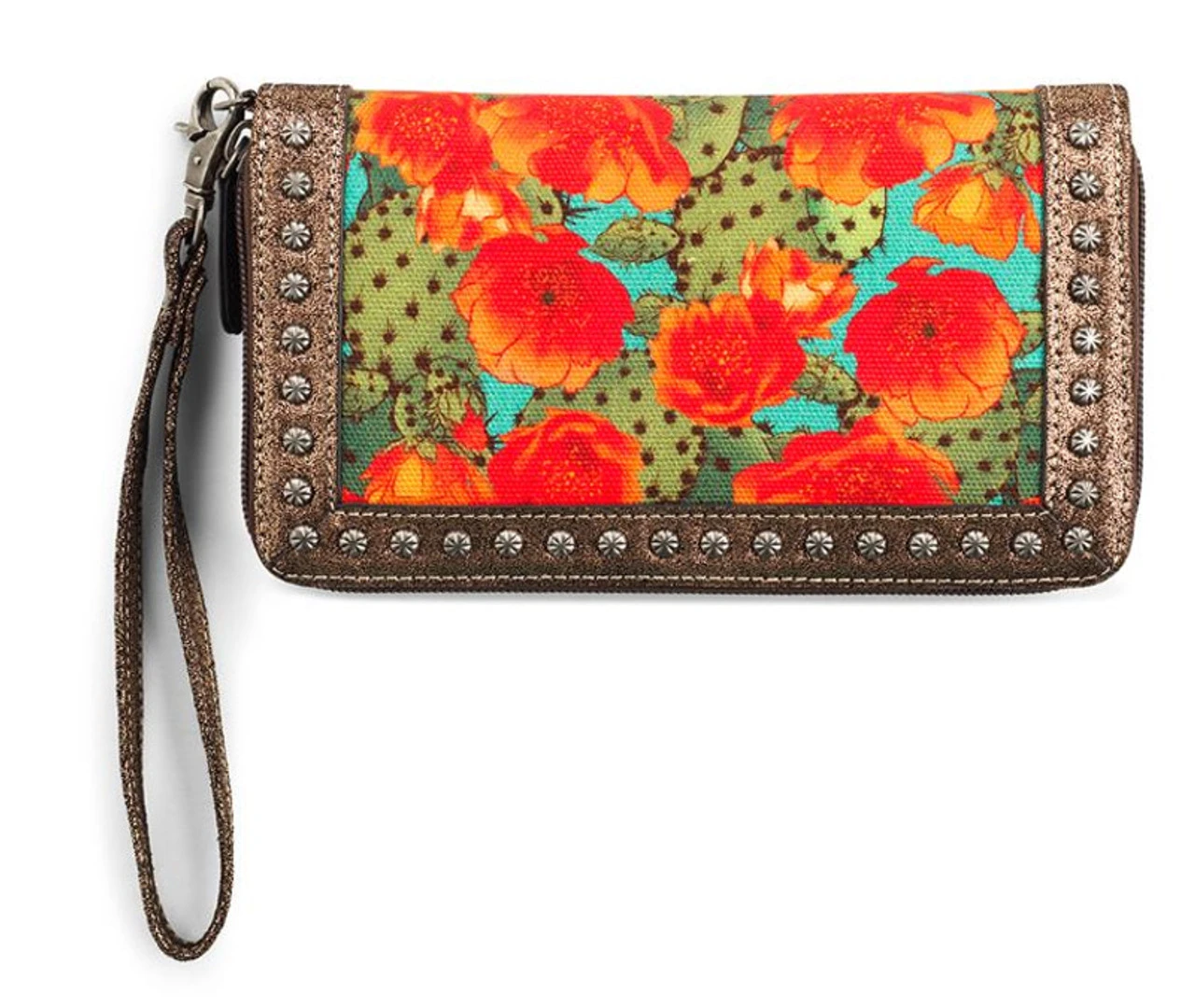 Ariat Women's Multi Colored Clutch With Prickly Pear Cactus Print 2 Ariat Women's Multi Colored Clutch With Prickly Pear Cactus Print - Image 2