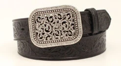 Ariat Womens Floral Scroll Filigree Buckle Belt