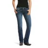 Ariat Womens R.E.A.L. Mid Rise Stretch Ivy Stackable Straight Leg Jean