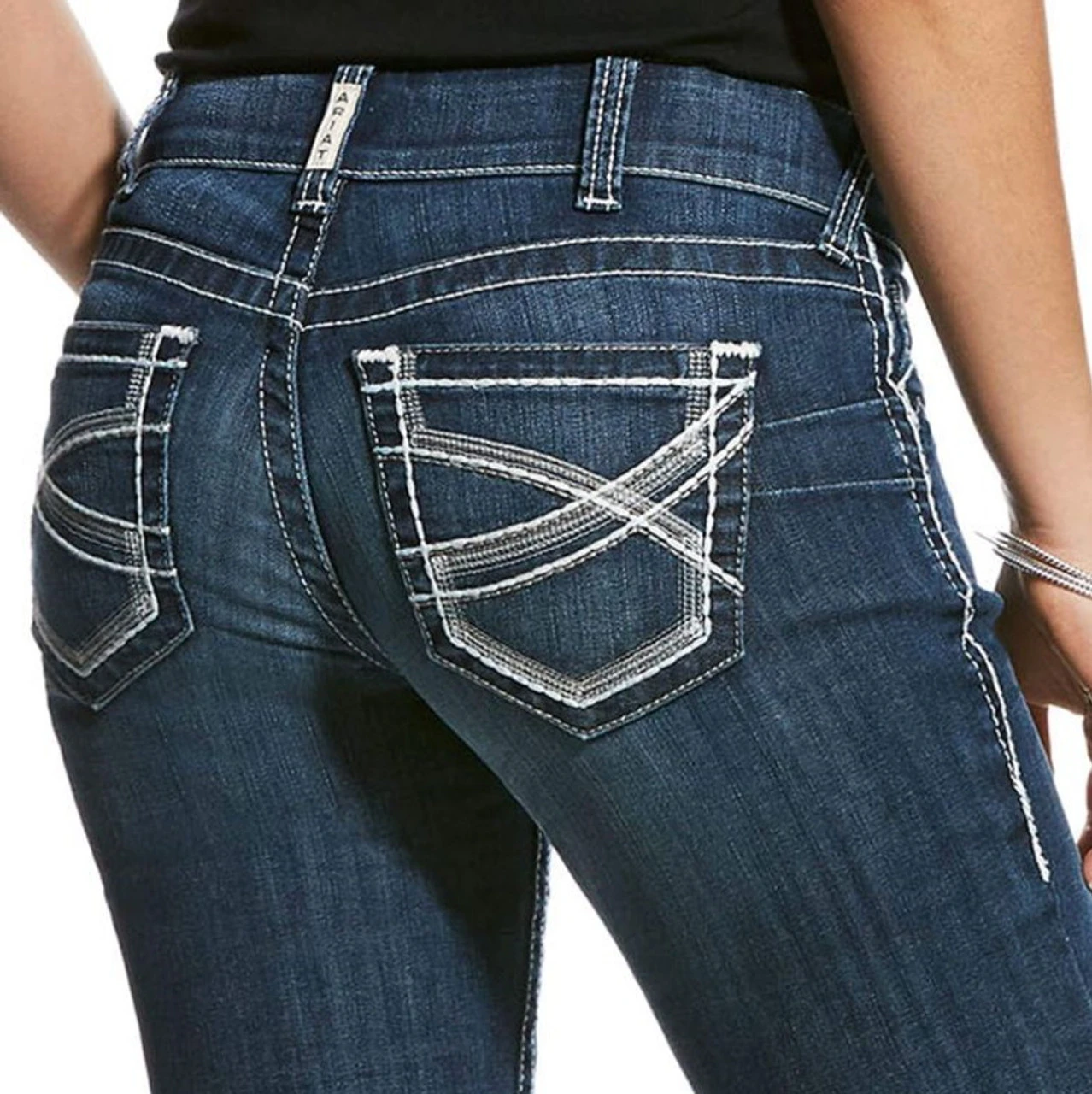 Ariat Womens R.E.A.L. Mid Rise Stretch Ivy Stackable Straight Leg Jean 3 Ariat Womens R.E.A.L. Mid Rise Stretch Ivy Stackable Straight Leg Jean - Image 3