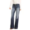 Ariat Womens Mid Rise Stretch Entwined Wide Leg Jean