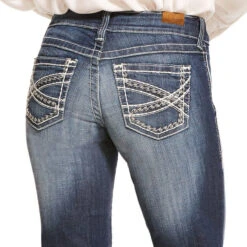 Ariat Womens Mid Rise Stretch Entwined Wide Leg Jean -Ariat Shop P2342000 03 12231.1630076555