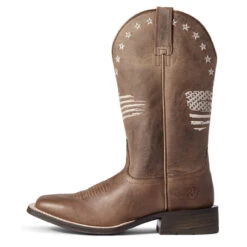 Ariat Womens Weathered Tan Circuit Patriot Wide Square Toe Boots -Ariat Shop P2396375 02 52193.1630437533