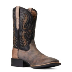 Ariat Mens Tally Tan And Black Ink Sport Fresco VentTek Wide Square Toe Boots -Ariat Shop P2492805 3 82626.1641340595