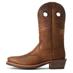 Ariat Mens Distressed Brown Roughstock Patriot Square Toe Boot -Ariat Shop P2493355 6 24580.1641341642
