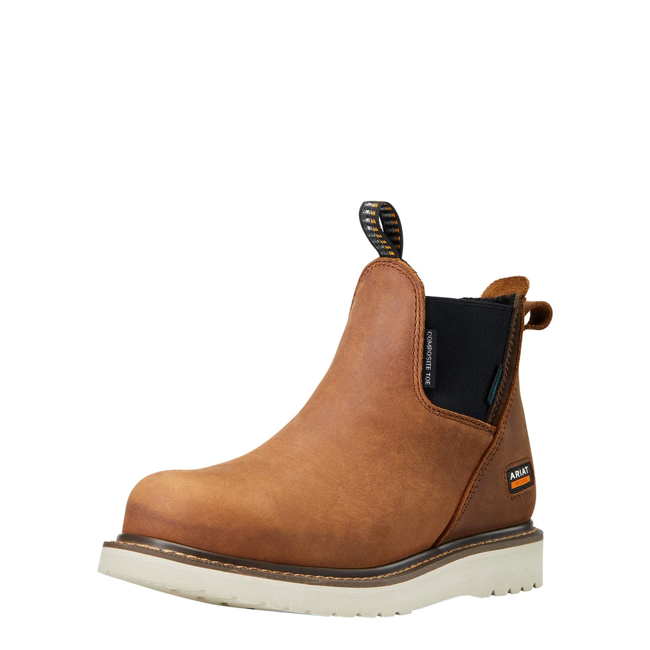 Ariat Womens Aged Honey Rebar Wedge Chelsea H2O Pull On Work Boot 1 Ariat Womens Aged Honey Rebar Wedge Chelsea H2O Pull On Work Boot