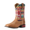 Ariat Girls Ridge Tan & Old Muted Serape Lonestar Square Toe Boots