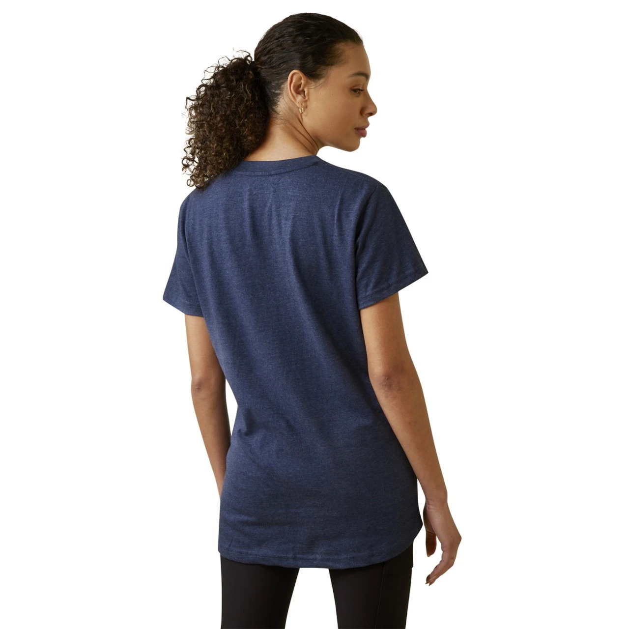 Ariat Womens Navy Heather Rebar Cotton Strong Short Sleeve T-Shirt 2 Ariat Womens Navy Heather Rebar Cotton Strong Short Sleeve T-Shirt - Image 2