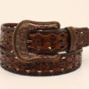 Ariat Ladies Dark Leather Tooled Belt