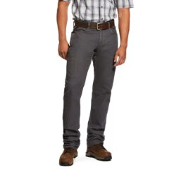 Ariat Mens Grey Rebar M4 DuraStretch Made Tough Work Pant