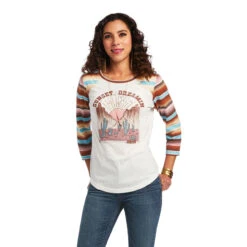 Ariat Womens Sunset Dreamin 3/4 Sleeve Tee