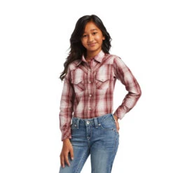 Ariat Girls R.E.A.L. Russet Plaid Long Sleeve Shirt