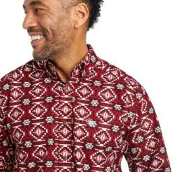 Ariat Mens Rio Red Wylie Classic Casual Long Sleeve Shirts -Ariat Shop P2647470 3 38037.1665423385