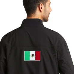 Ariat Mens Black Team Logo Mexico Flag Softshell Jacket -Ariat Shop P2656725 3 92748.1655762292