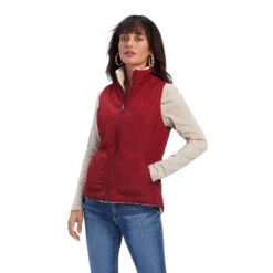 Ariat Womens Rouge Red Dilon Reversible Insulatred Vest