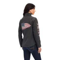 Ariat Womens Heather Charcoal Team Patriot Softshell Jacket -Ariat Shop P2670590 3 78214.1692303942
